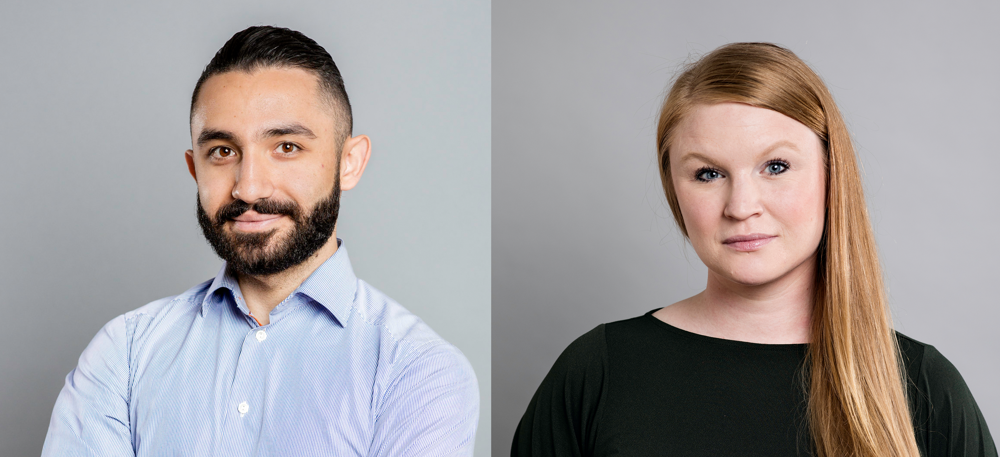 Profilbilder på Clara Lindblom och Daniel Riazat