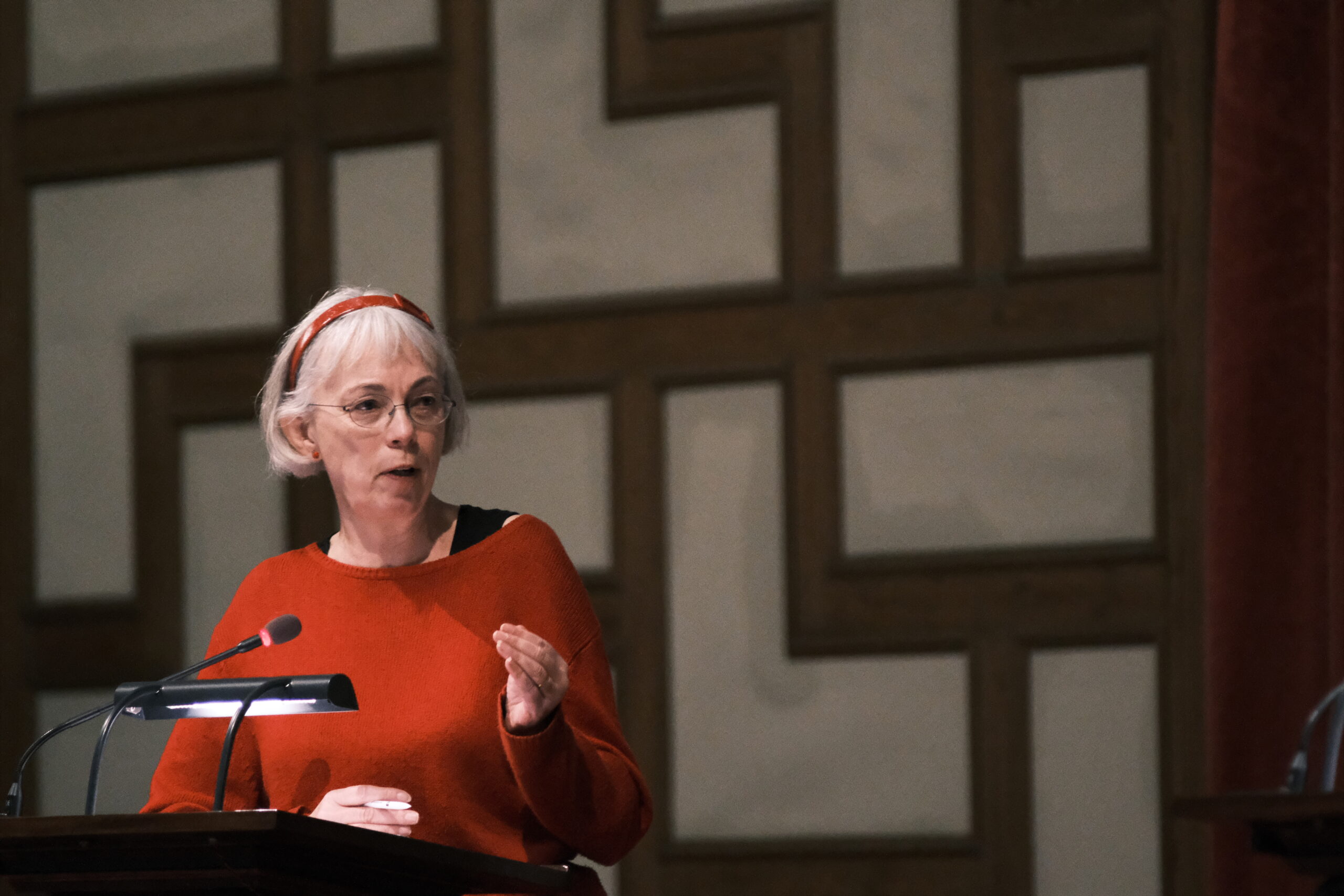 Torun Boucher i talarstolen