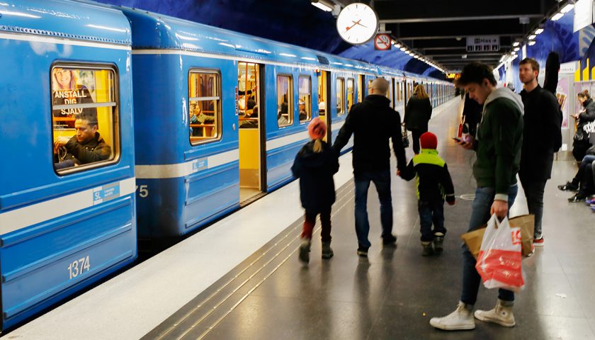 Tunnelbana på T-centralen.